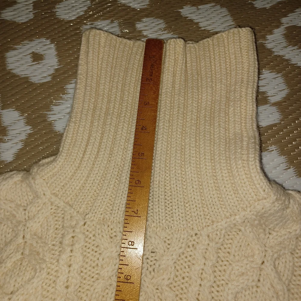 Ralph Ralph Lauren Hand Knit Cozy Cable Knit Turtleneck Sweater - Cream - Picture 9 of 14